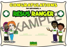 Resus Rangers Example Certificate